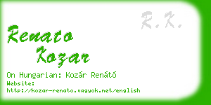 renato kozar business card